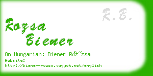 rozsa biener business card